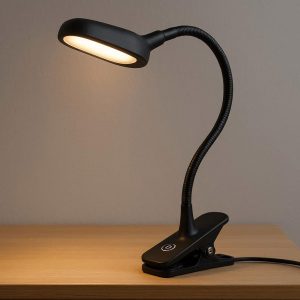 Flexible Gooseneck Clip On Desk Lamp with Stepless Dimming