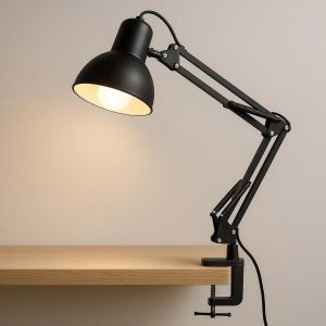 Architect Style Clamp On Desk Lamp with Dimmable LED Bulb