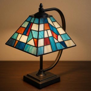 Modern Tiffany Style Stained Glass Desk Lamp
